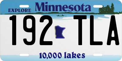 MN license plate 192TLA