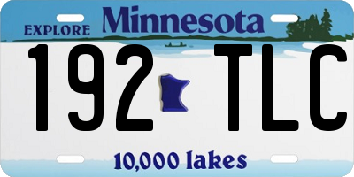 MN license plate 192TLC
