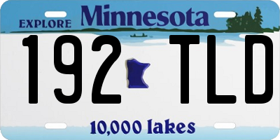 MN license plate 192TLD