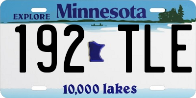 MN license plate 192TLE