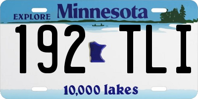 MN license plate 192TLI