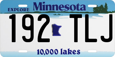 MN license plate 192TLJ