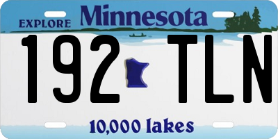 MN license plate 192TLN