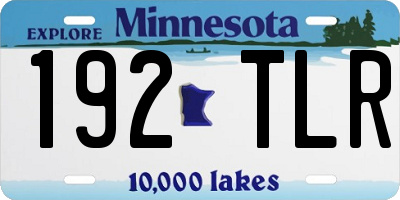 MN license plate 192TLR