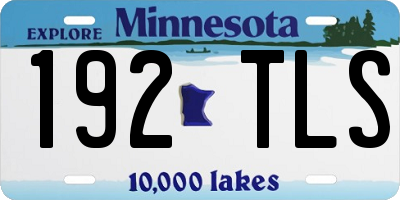MN license plate 192TLS