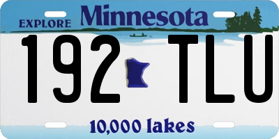 MN license plate 192TLU