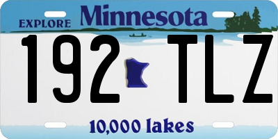 MN license plate 192TLZ