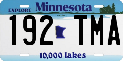 MN license plate 192TMA