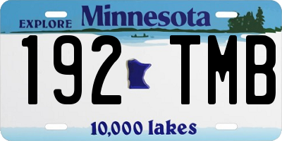 MN license plate 192TMB