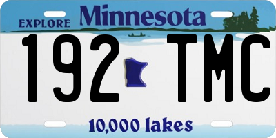 MN license plate 192TMC