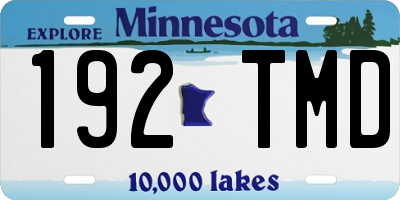 MN license plate 192TMD