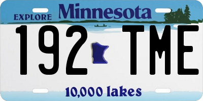 MN license plate 192TME
