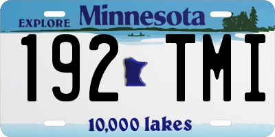 MN license plate 192TMI