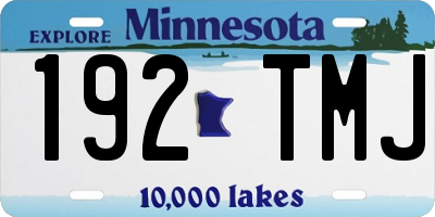 MN license plate 192TMJ