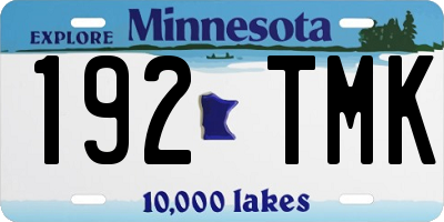 MN license plate 192TMK