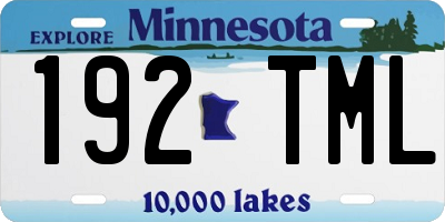 MN license plate 192TML