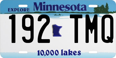 MN license plate 192TMQ