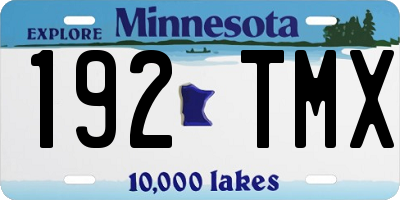 MN license plate 192TMX