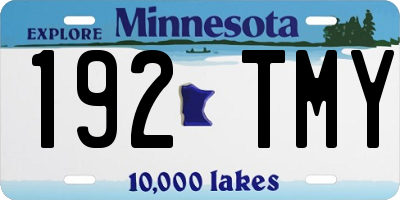 MN license plate 192TMY