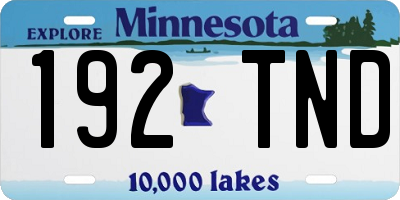 MN license plate 192TND