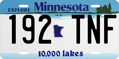 MN license plate 192TNF