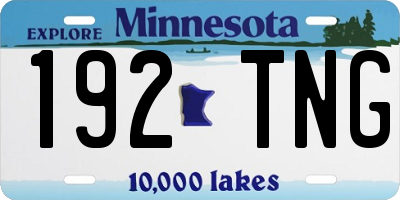 MN license plate 192TNG