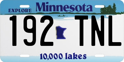 MN license plate 192TNL