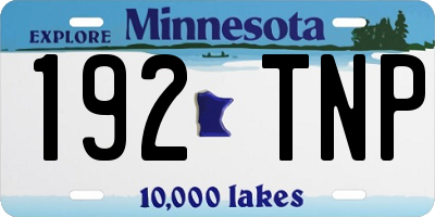 MN license plate 192TNP