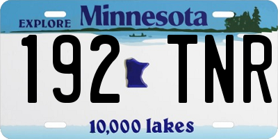 MN license plate 192TNR