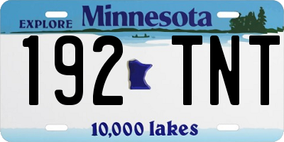 MN license plate 192TNT