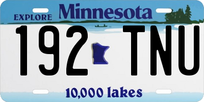 MN license plate 192TNU