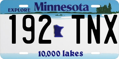 MN license plate 192TNX