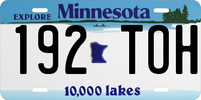 MN license plate 192TOH
