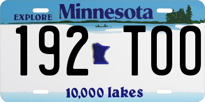 MN license plate 192TOO
