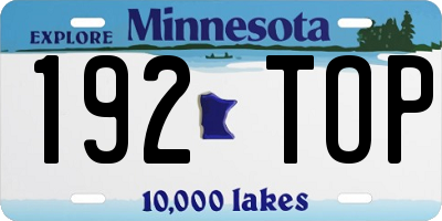 MN license plate 192TOP