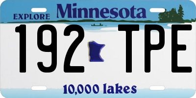 MN license plate 192TPE