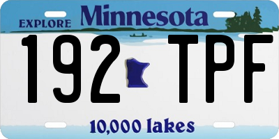 MN license plate 192TPF