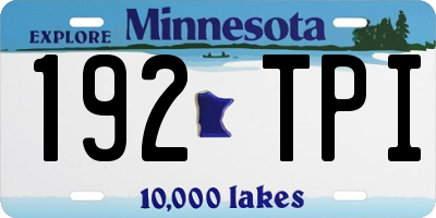MN license plate 192TPI
