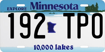 MN license plate 192TPO