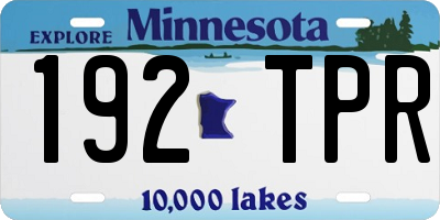 MN license plate 192TPR