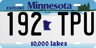 MN license plate 192TPU
