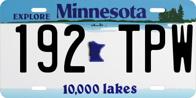 MN license plate 192TPW
