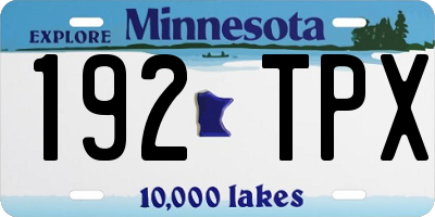 MN license plate 192TPX