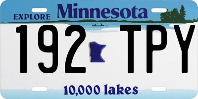 MN license plate 192TPY