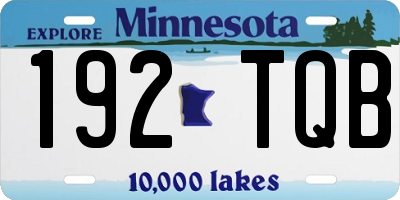 MN license plate 192TQB