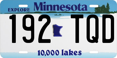 MN license plate 192TQD