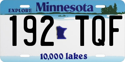MN license plate 192TQF