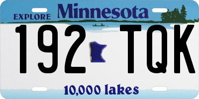 MN license plate 192TQK