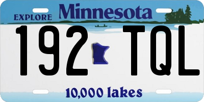 MN license plate 192TQL