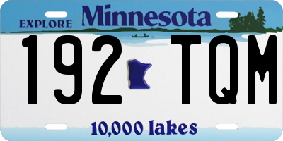 MN license plate 192TQM